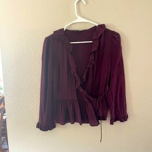 Maroon 3/4 sleeve top